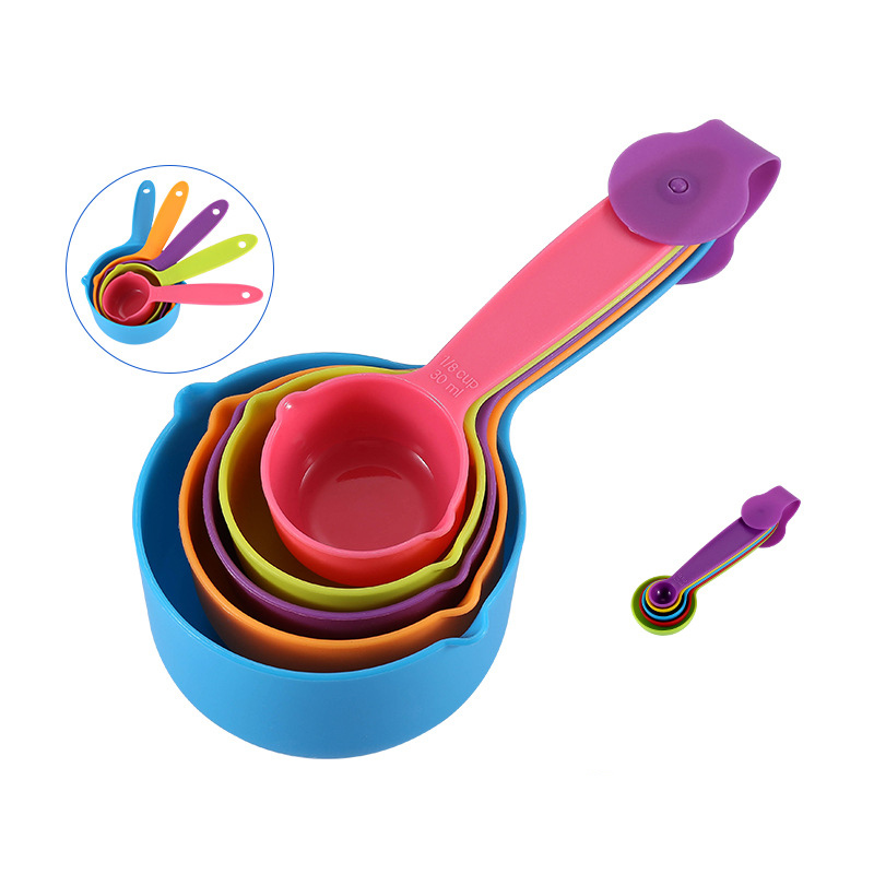 Baking Kitchen Design - 10Pcs Colorful Plastic Measuring Cup and