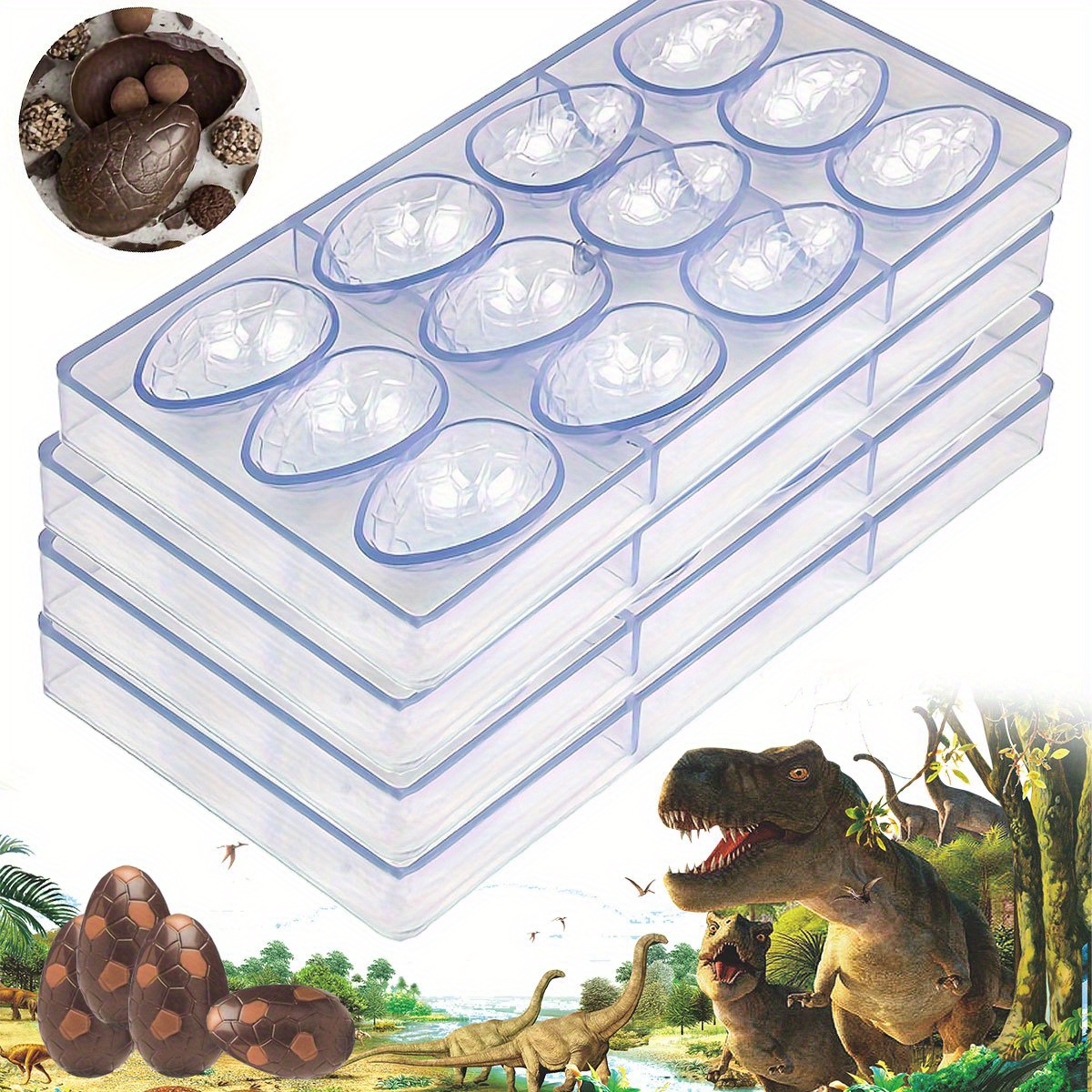 Kitchen Baking Decor - 1PC 12-Hole Egg Styles Transparent Plastic