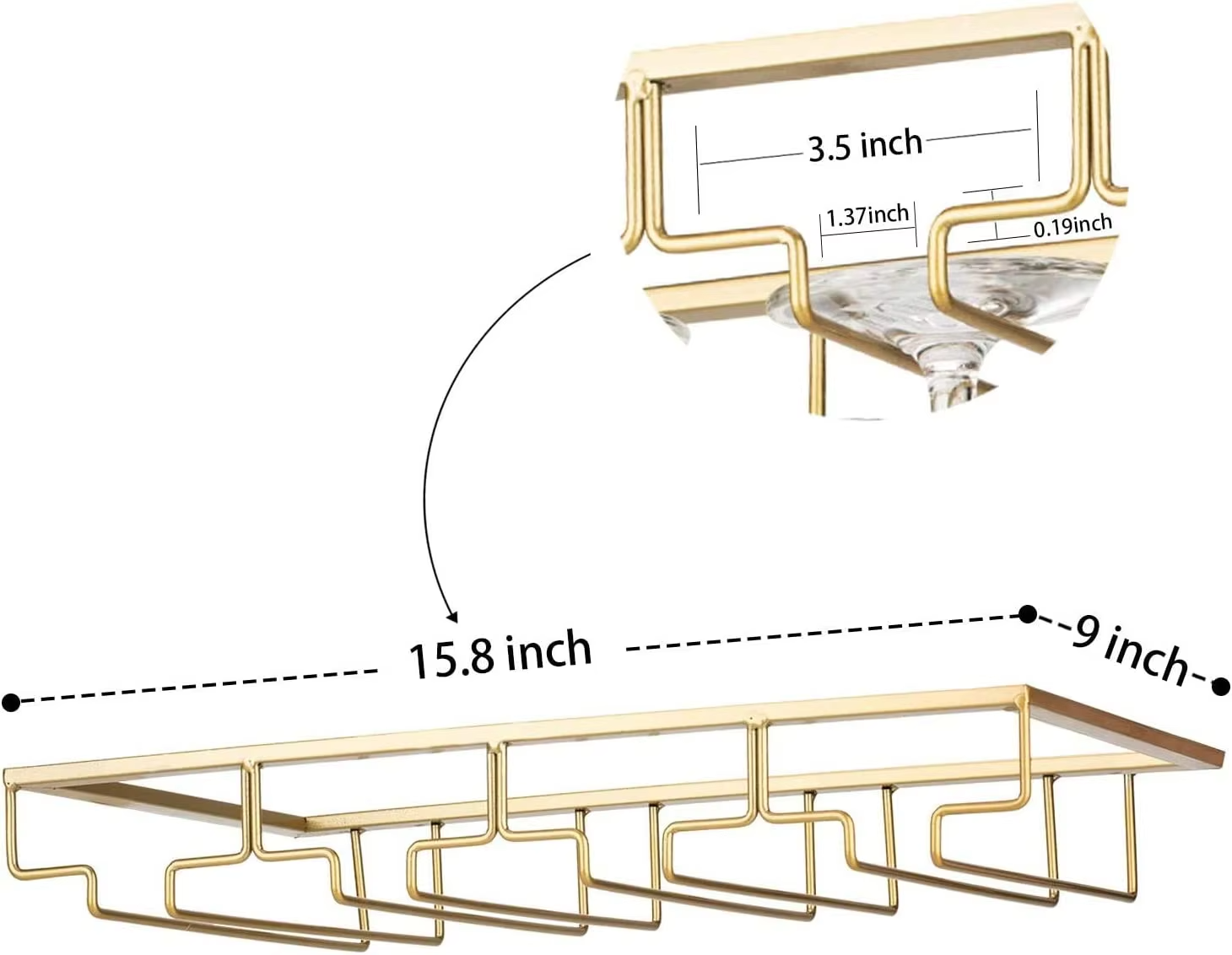 1PCS Wine Glass Rack Under Cab - Kitchen Zo ulasan dan harga