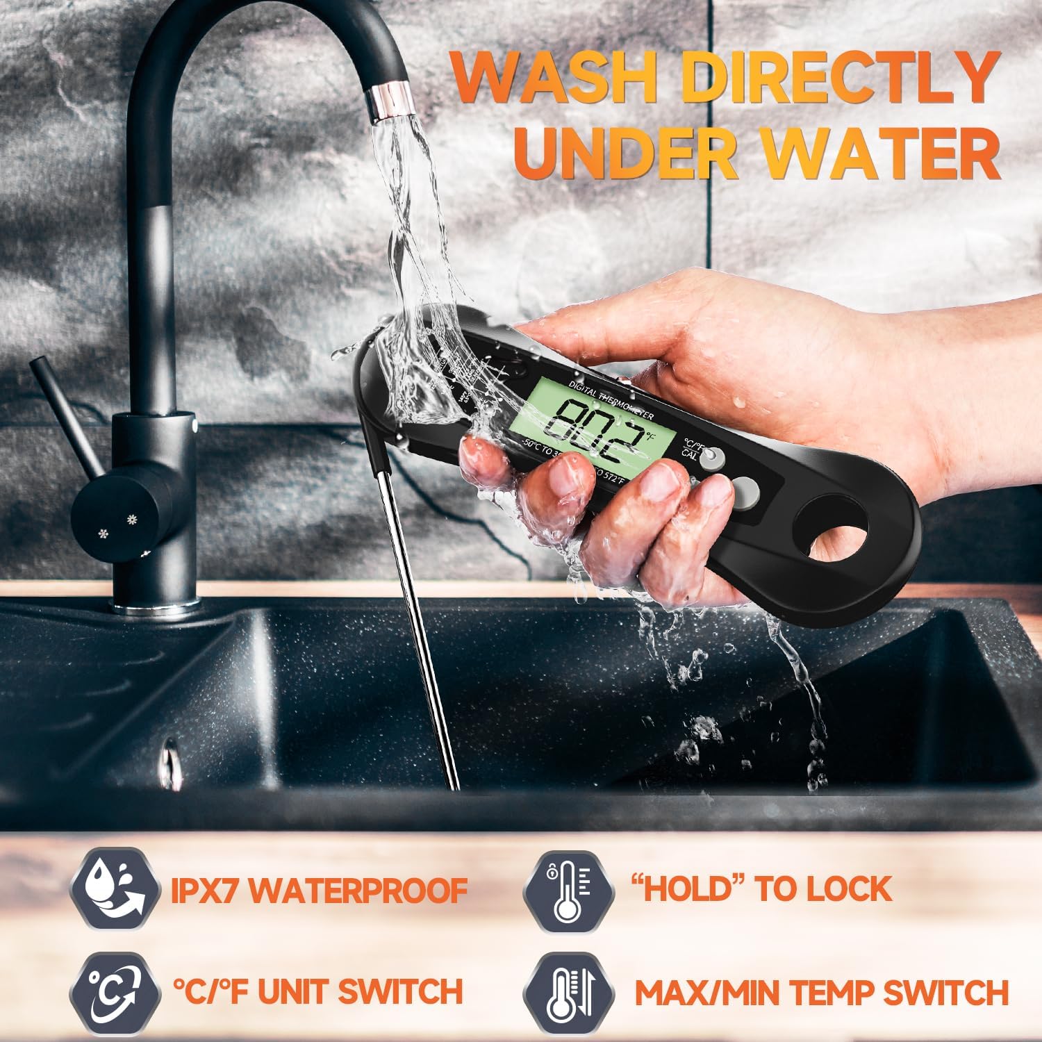 Digital Meat Thermometer Water - Kitchen Baking Utensil ulasan dan harga
