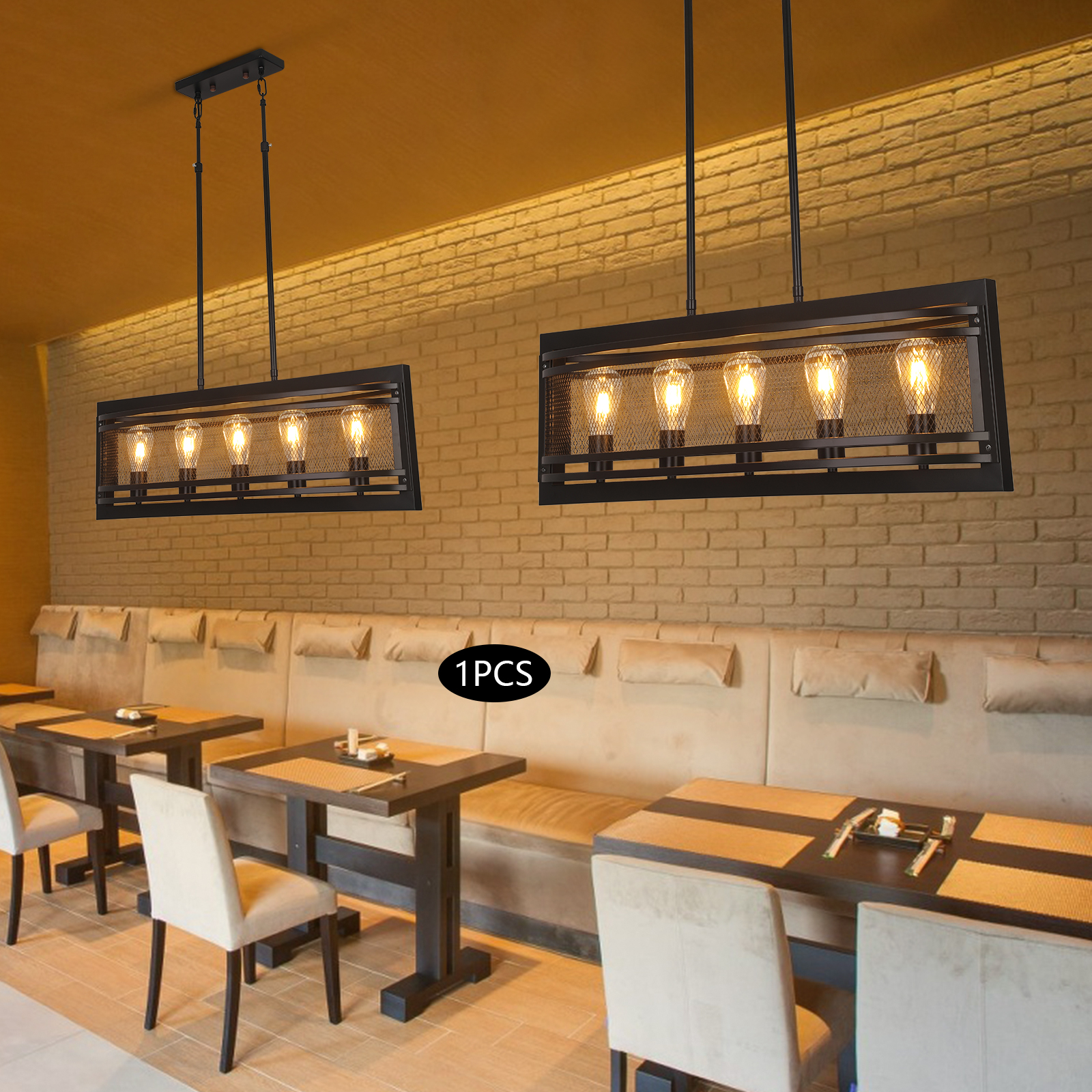 5-Light Linear Pendant Lightin - Kitchen Baking Island ulasan dan harga