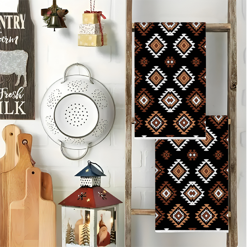2Pcs, Bohemian Style Diamond-P - Kitchen Baking Necessities ulasan dan harga