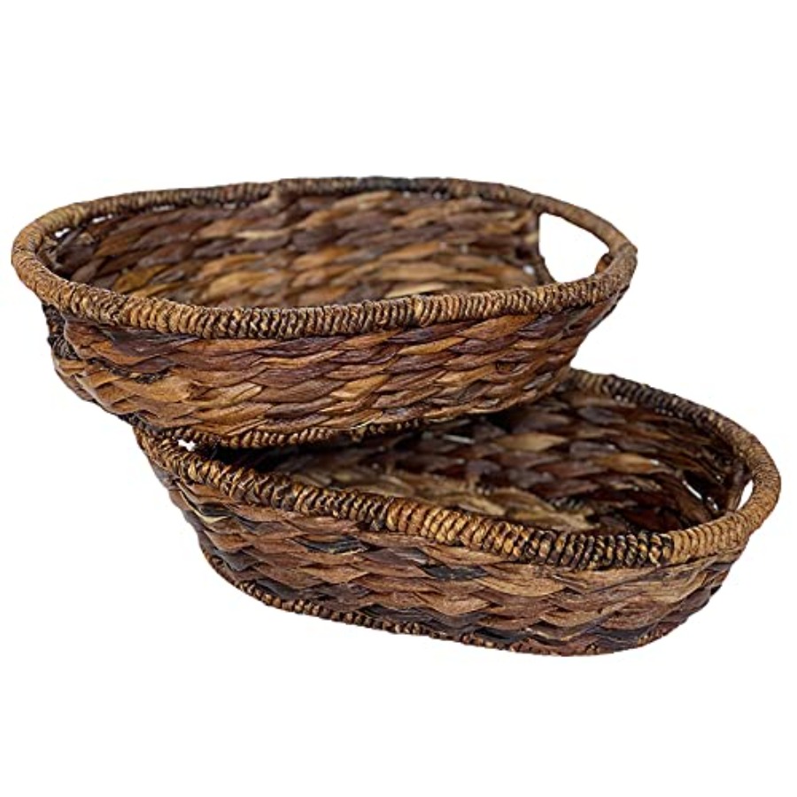 Handwoven Oval Wicker Baskets  - Kitchen Baking Decor ulasan dan harga