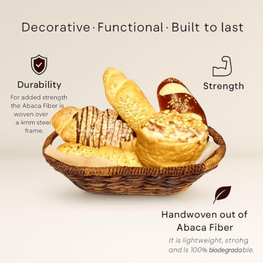 Handwoven Oval Wicker Baskets  - Kitchen Baking Decor ulasan dan harga
