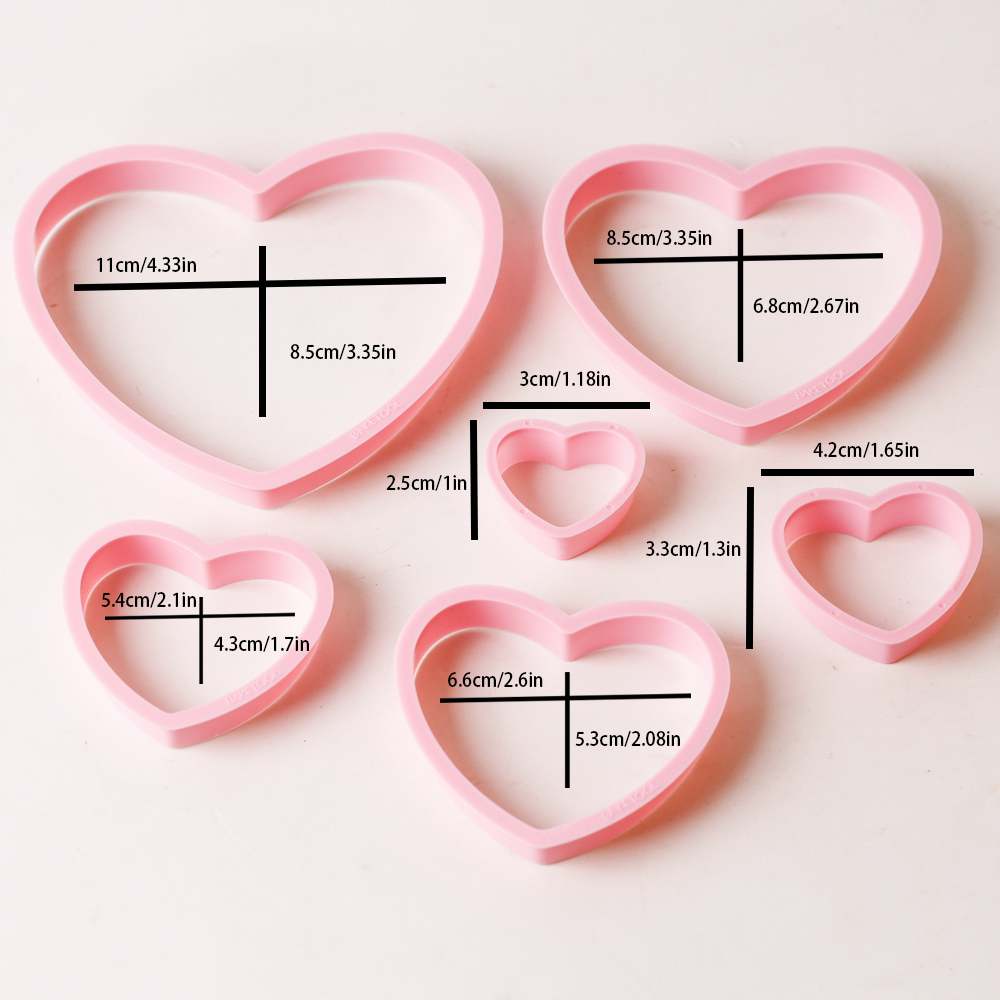 1set/3sets Pink Heart Star Flo - Kitchen Baking Utensil ulasan dan harga