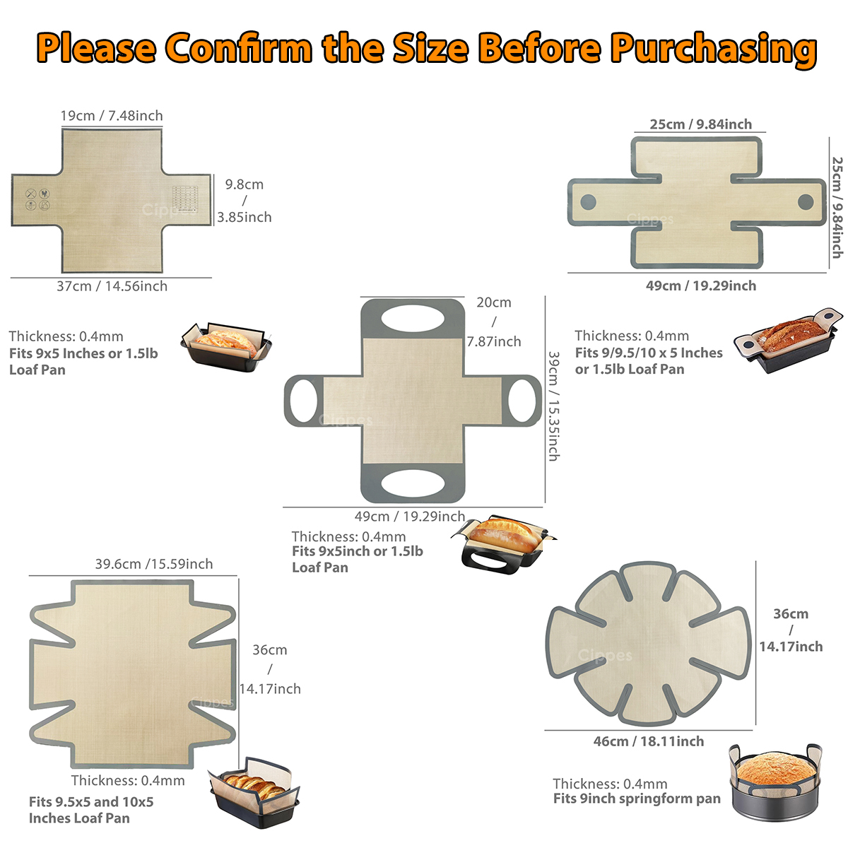 Silicone Bread Loaf Pan Liners - Kitchen And Baking Equipment ulasan dan harga