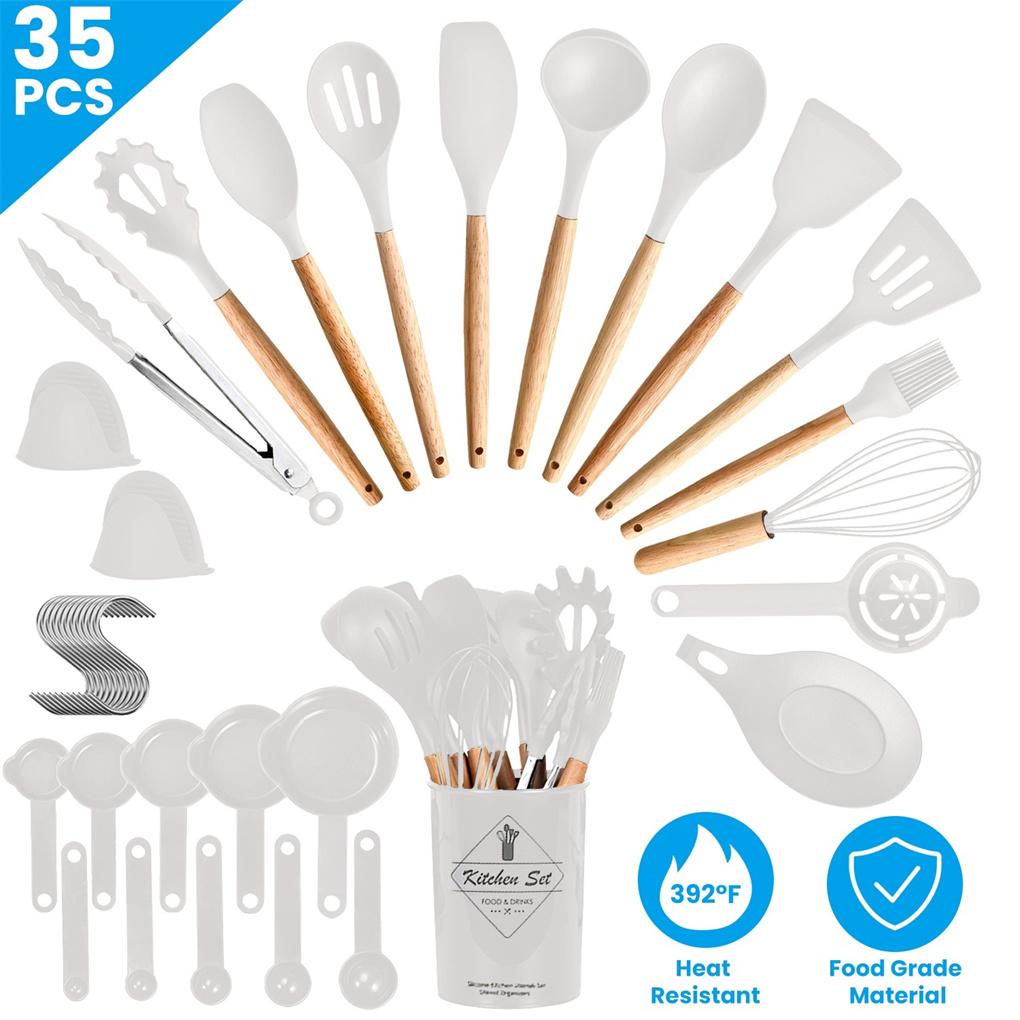 35Pcs Kitchen Cooking Utensils - Kitchen Baking Necessities ulasan dan harga