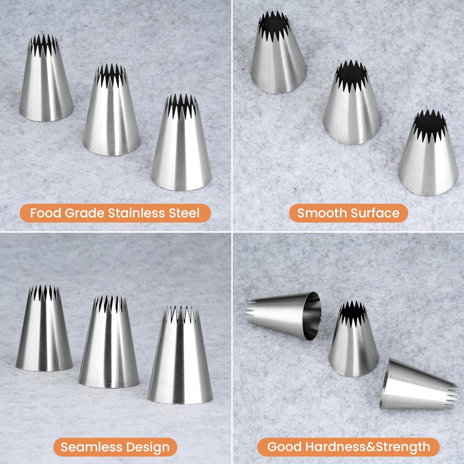 3Pcs Piping Bags and Tips Set, - Kitchen And Baking Equipment ulasan dan harga