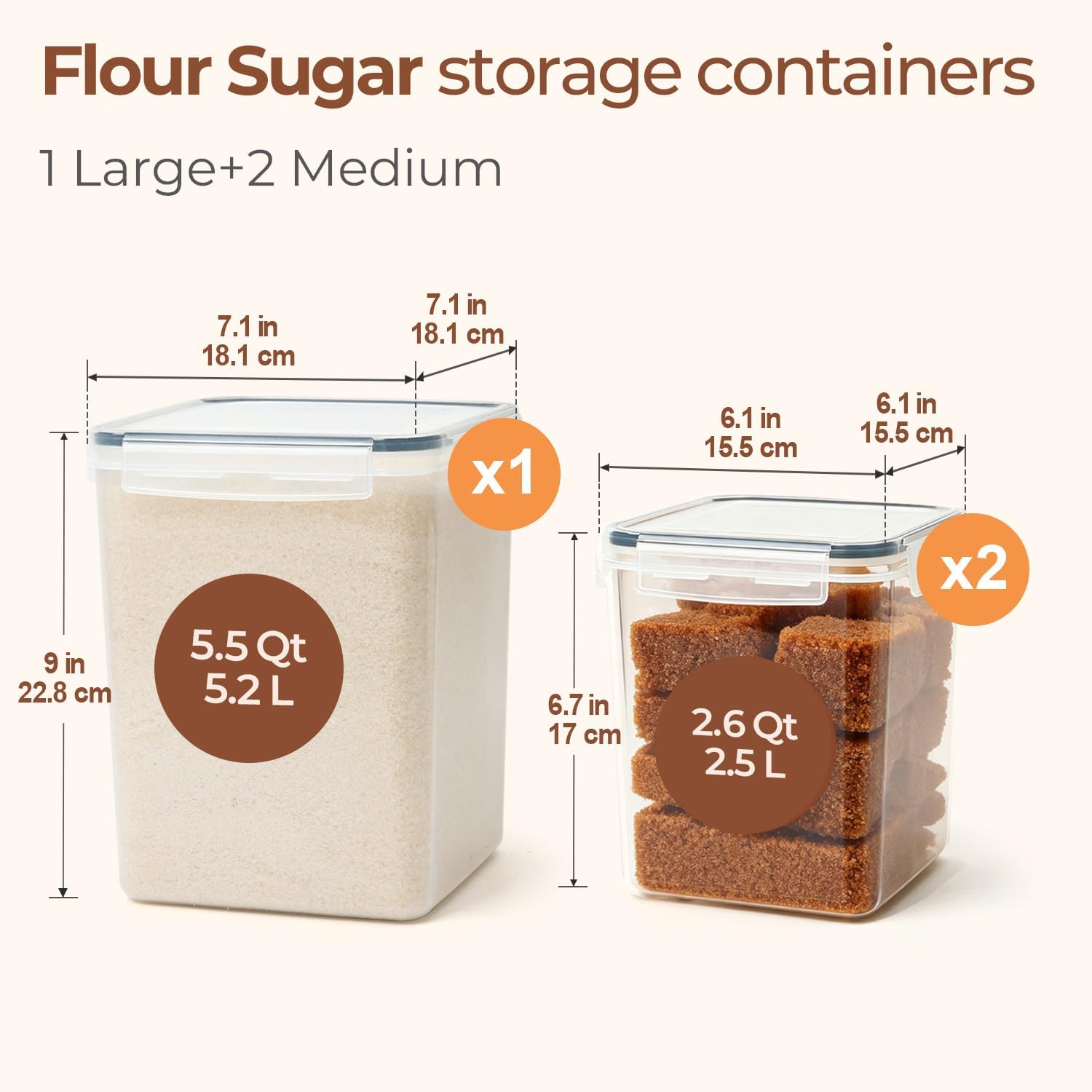 Airtight Food Storage Containe - Kitchen Baking Canisters ulasan dan harga