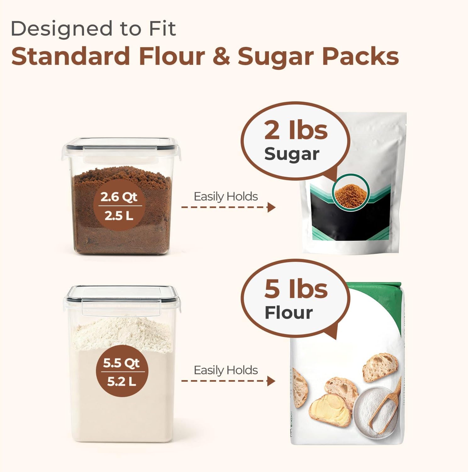 Airtight Food Storage Containe - Kitchen Baking Canisters ulasan dan harga