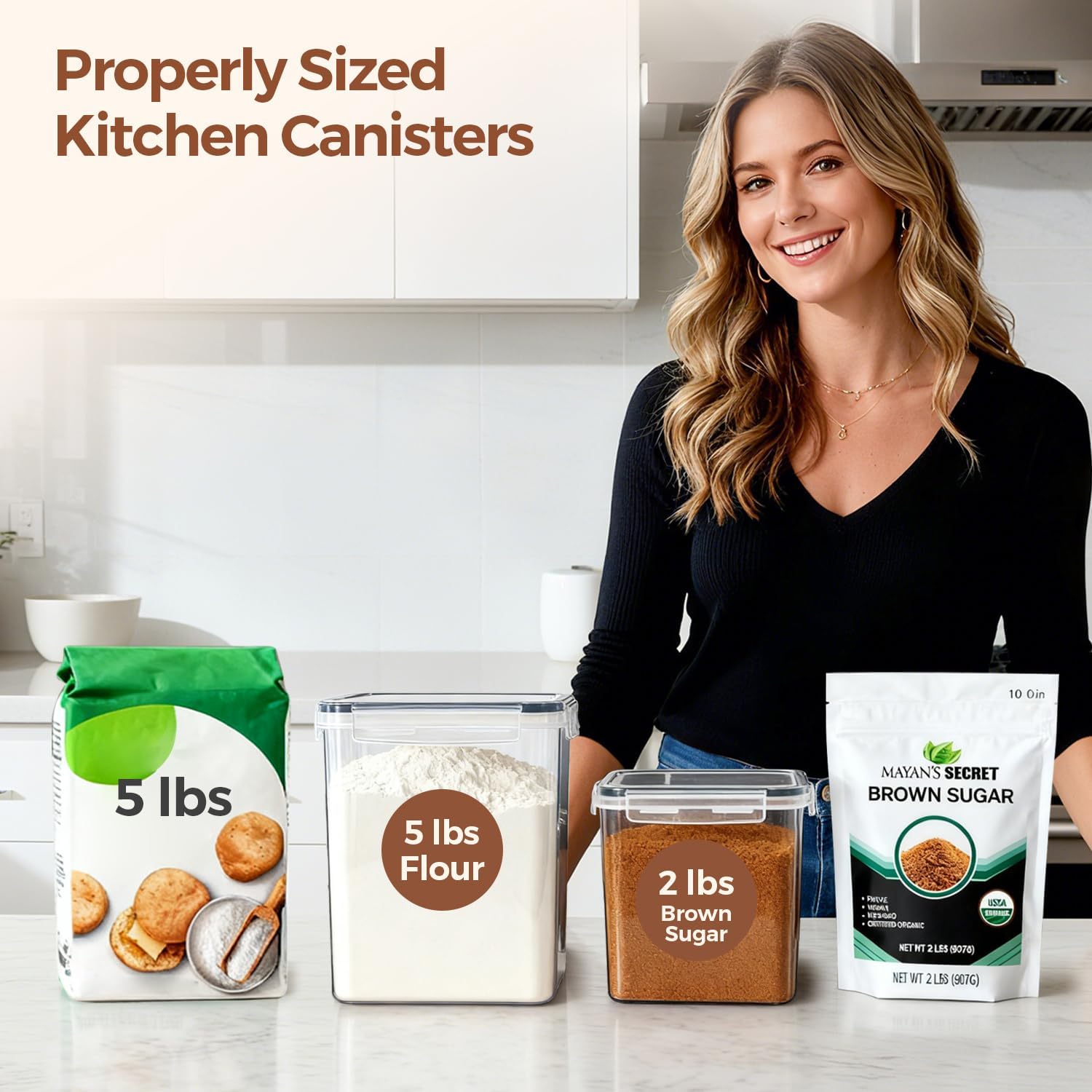 Airtight Food Storage Containe - Kitchen Baking Canisters ulasan dan harga