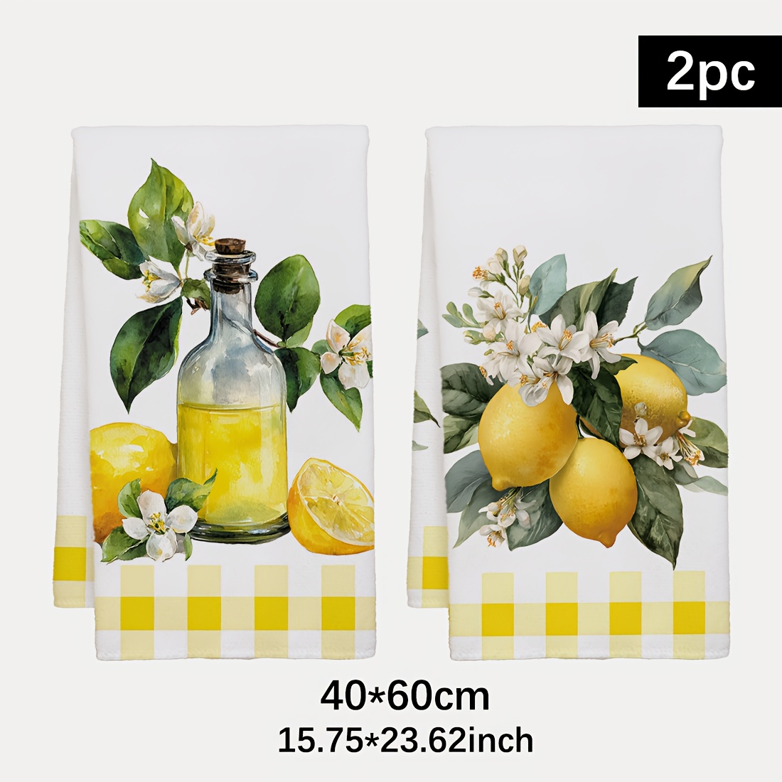 2Pcs, Lemon Floral Pattern Kit - Kitchen Baking Necessities ulasan dan harga