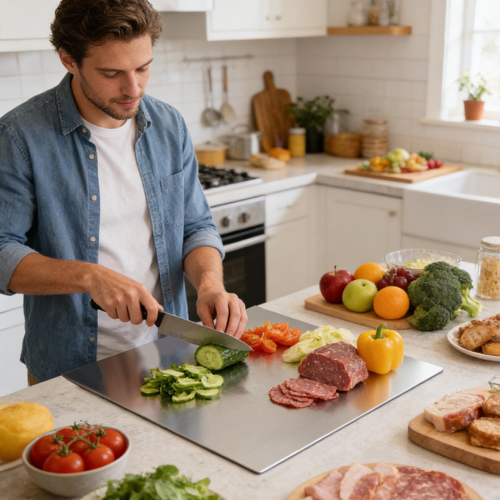 Stainless Steel Cutting Board  - Kitchen And Baking Tools ulasan dan harga