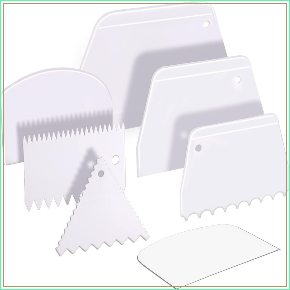 7 Pcs Cake Scraper Set - Dough - Bench Scraper Dough ulasan dan harga