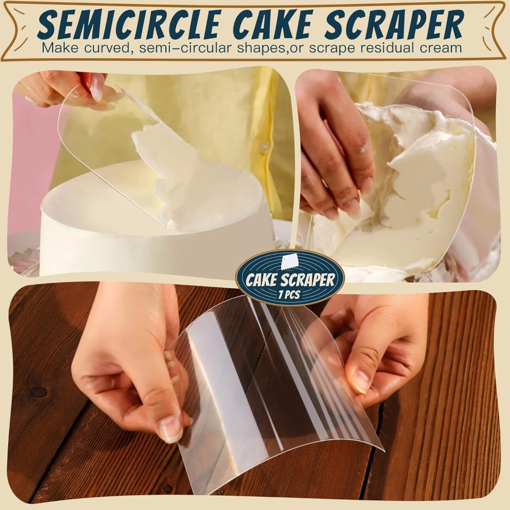 7 Pcs Cake Scraper Set - Dough - Bench Scraper Dough ulasan dan harga