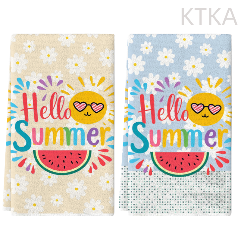 2Pcs, Watermelon Daisy Print K - Kitchen Baking Necessities ulasan dan harga