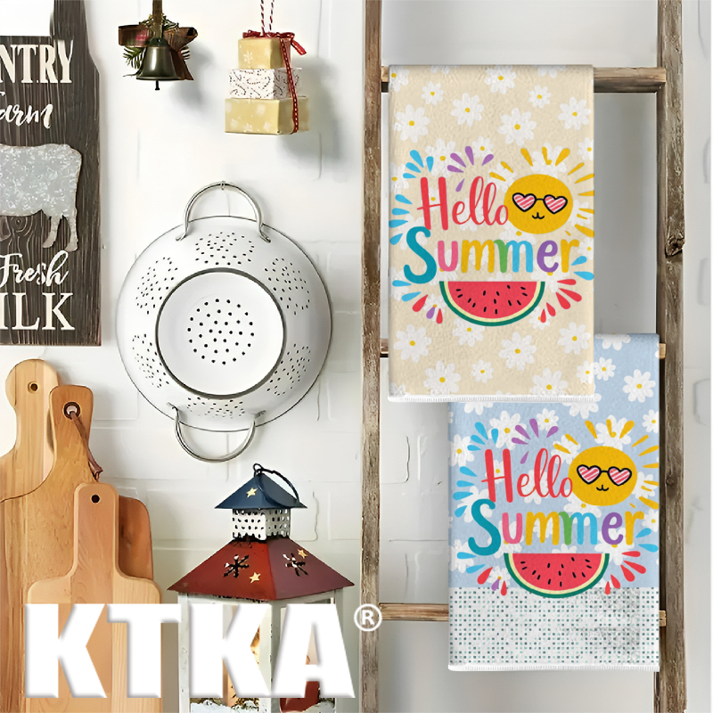 2Pcs, Watermelon Daisy Print K - Kitchen Baking Necessities ulasan dan harga