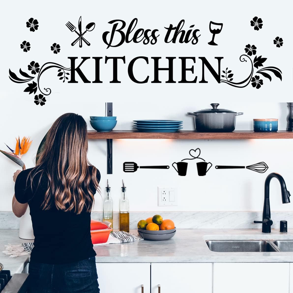 Bless This Kitchen Wall Decal  - Kitchen Baking Decor ulasan dan harga