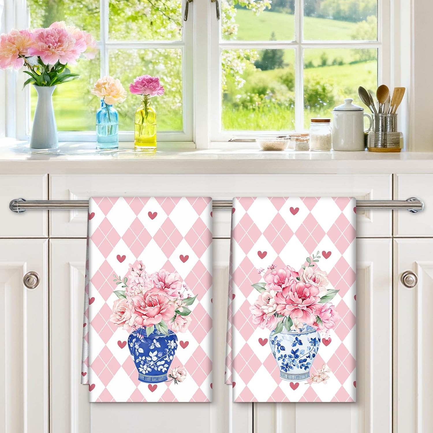 2Pcs, Pink and White Diamond-P - Kitchen Baking Necessities ulasan dan harga