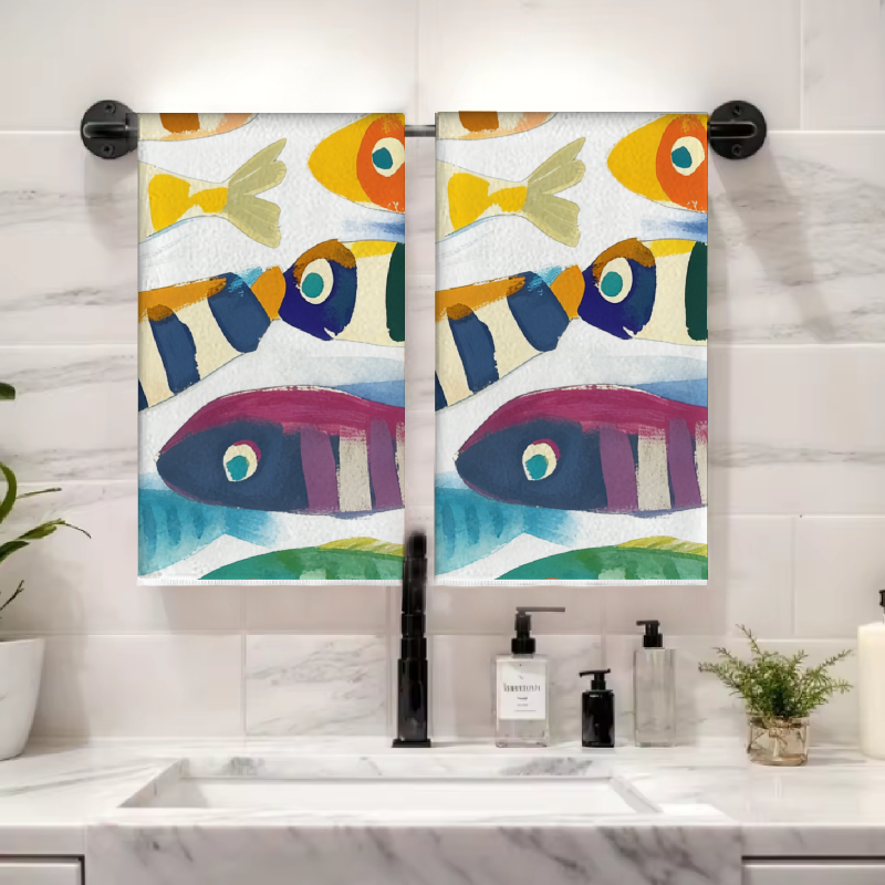 2Pcs, Watercolor Striped Fish  - Kitchen Baking Necessities ulasan dan harga