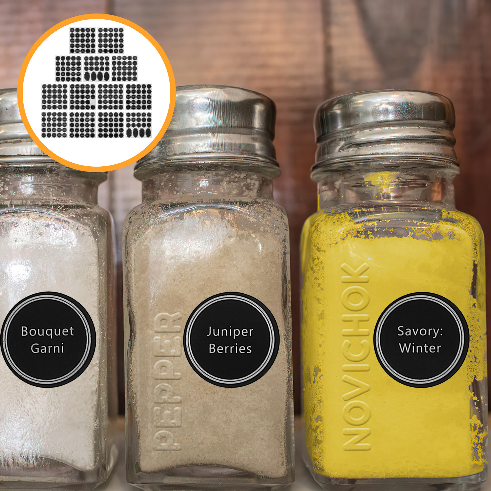 13 Sheets Blackboard Stickers  - Kitchen Baking Canisters ulasan dan harga