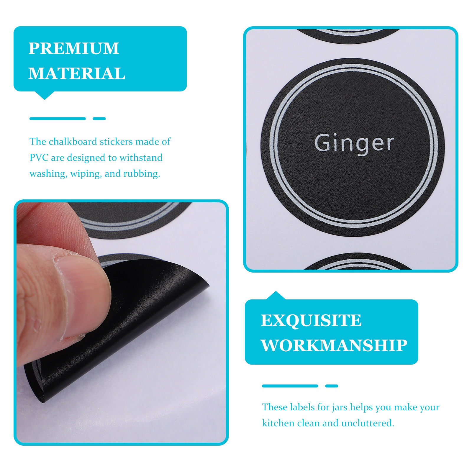 13 Sheets Blackboard Stickers  - Kitchen Baking Canisters ulasan dan harga