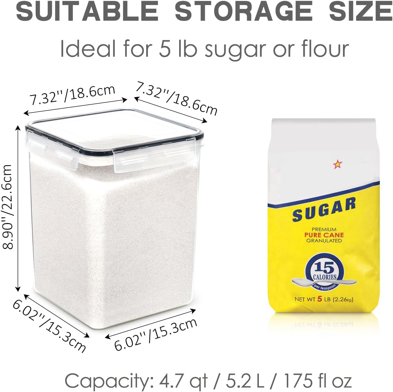 Large Food Storage Containers  - Kitchen Baking Canisters ulasan dan harga