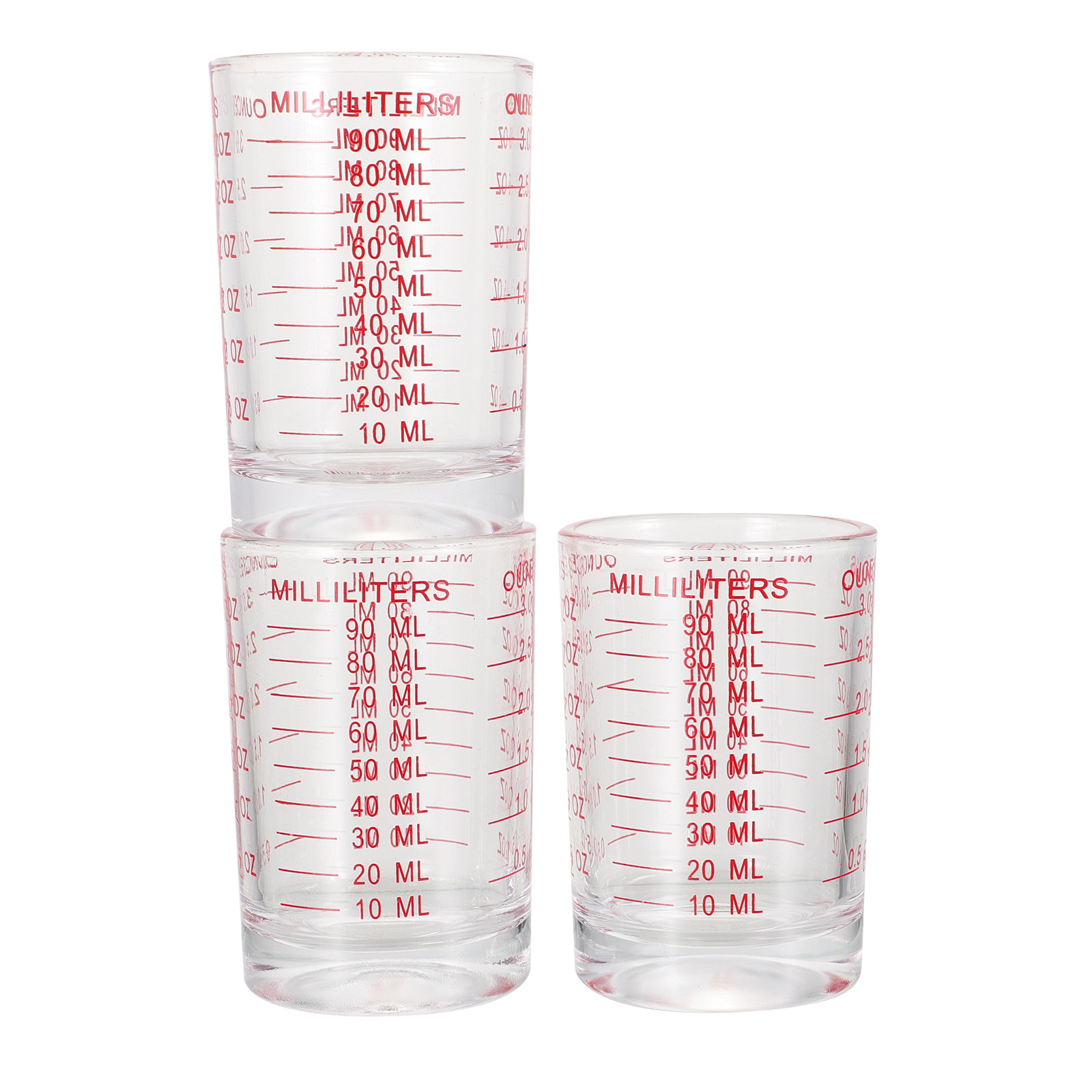 3Pcs Reusable Glass Measuring  - Kitchen And Baking Tools ulasan dan harga