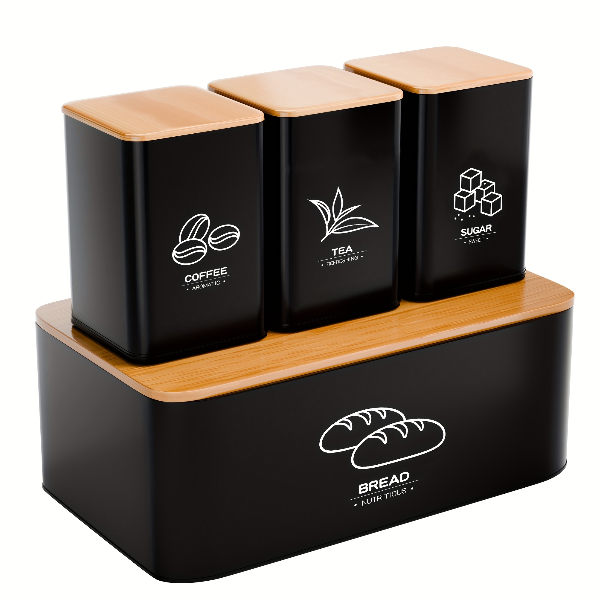 Metal Bread Box for Kitchen Co - Kitchen Baking Canisters ulasan dan harga