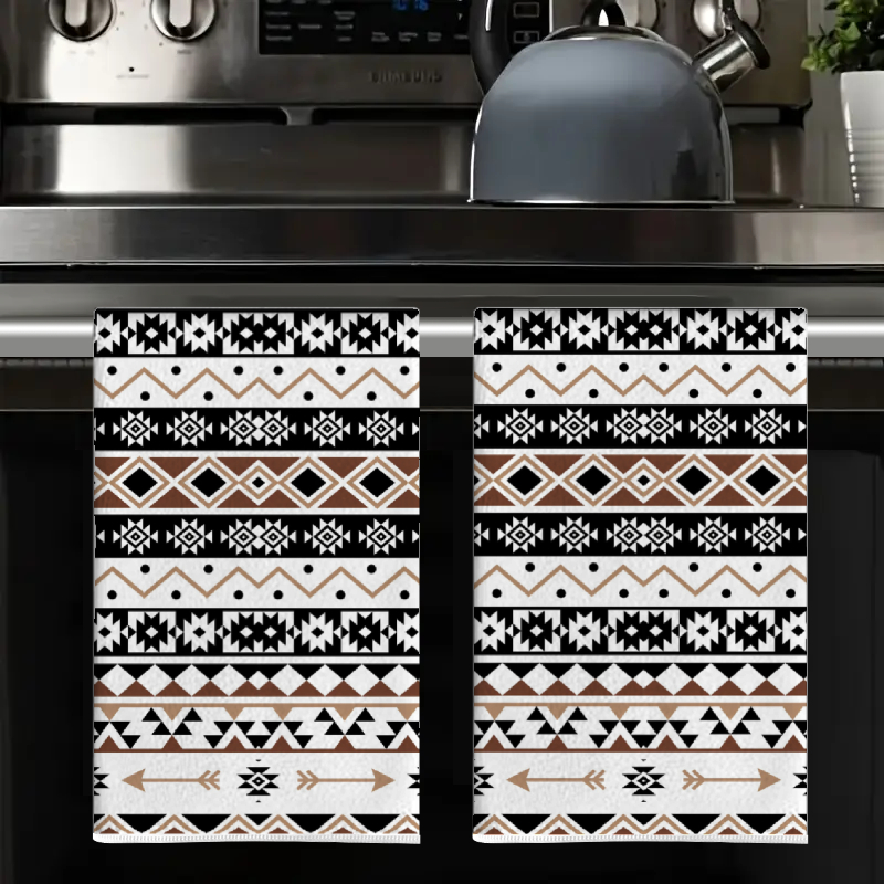 2Pcs, Black and White Geometri - Kitchen Baking Necessities ulasan dan harga