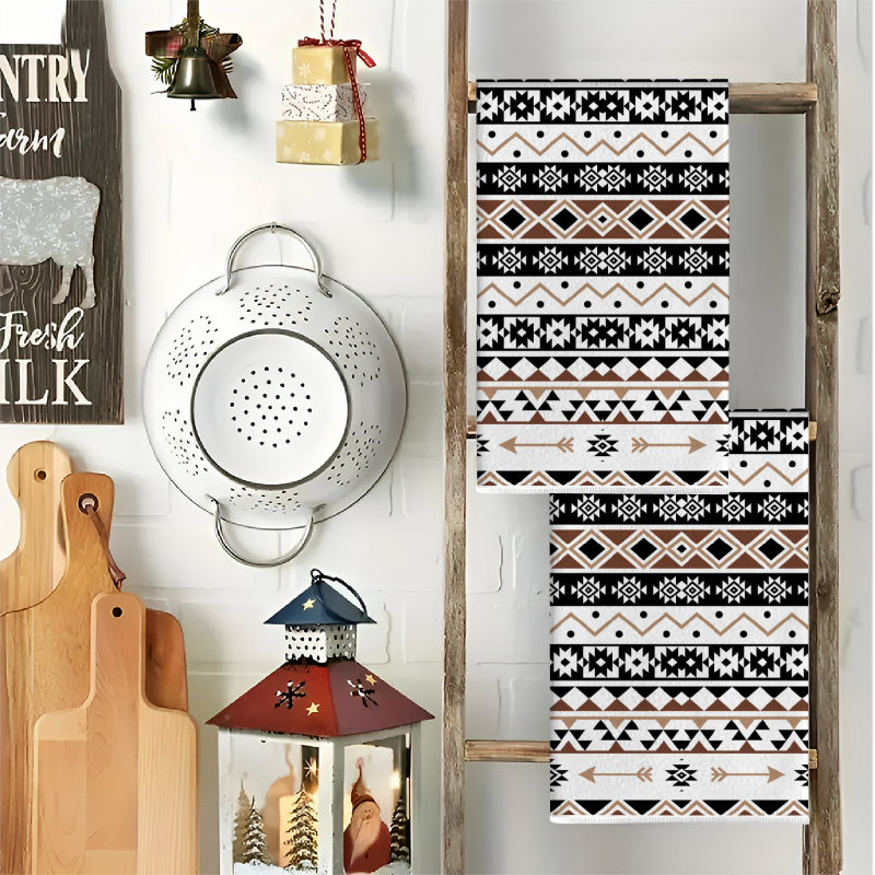 2Pcs, Black and White Geometri - Kitchen Baking Necessities ulasan dan harga