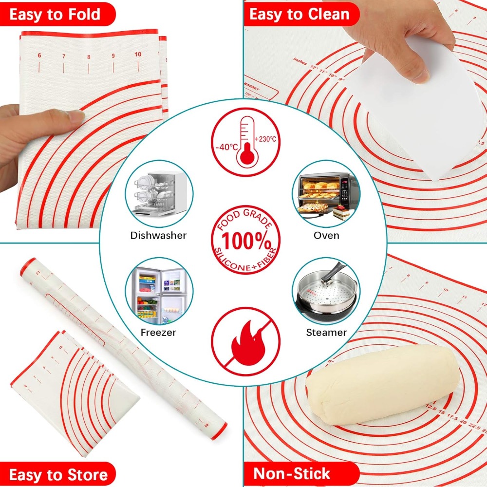 Rolling Pin Set with Thickness - Bench Scraper Dough ulasan dan harga