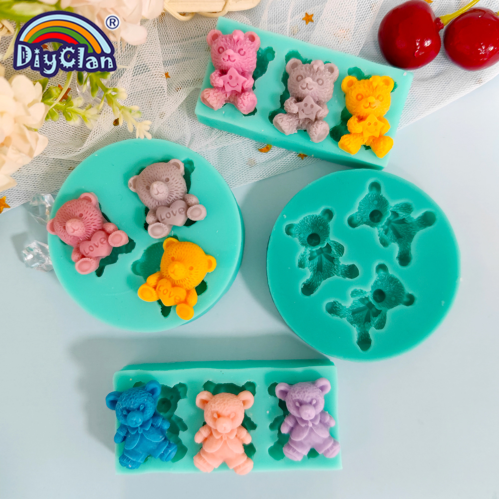 Cute Mini Bear Silicone Mold F - Kitchen Baking Decor ulasan dan harga
