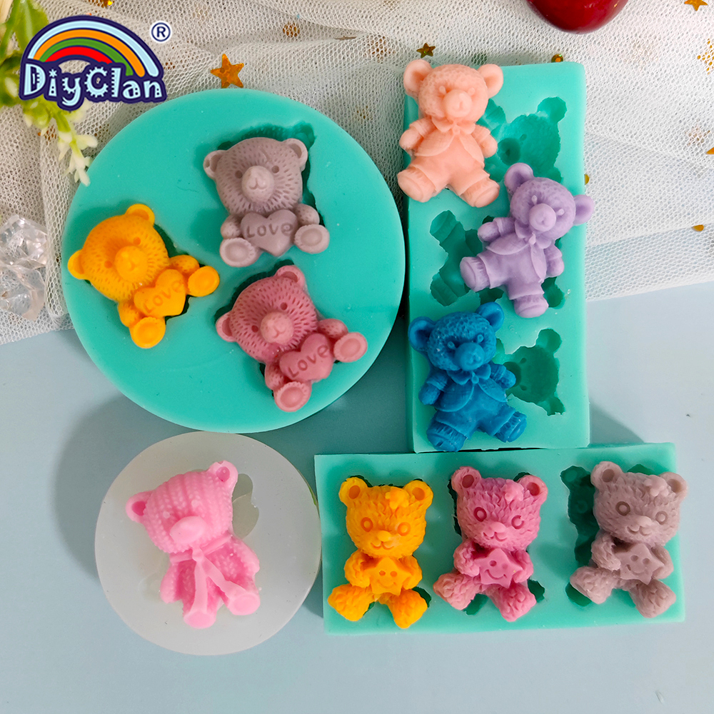 Cute Mini Bear Silicone Mold F - Kitchen Baking Decor ulasan dan harga
