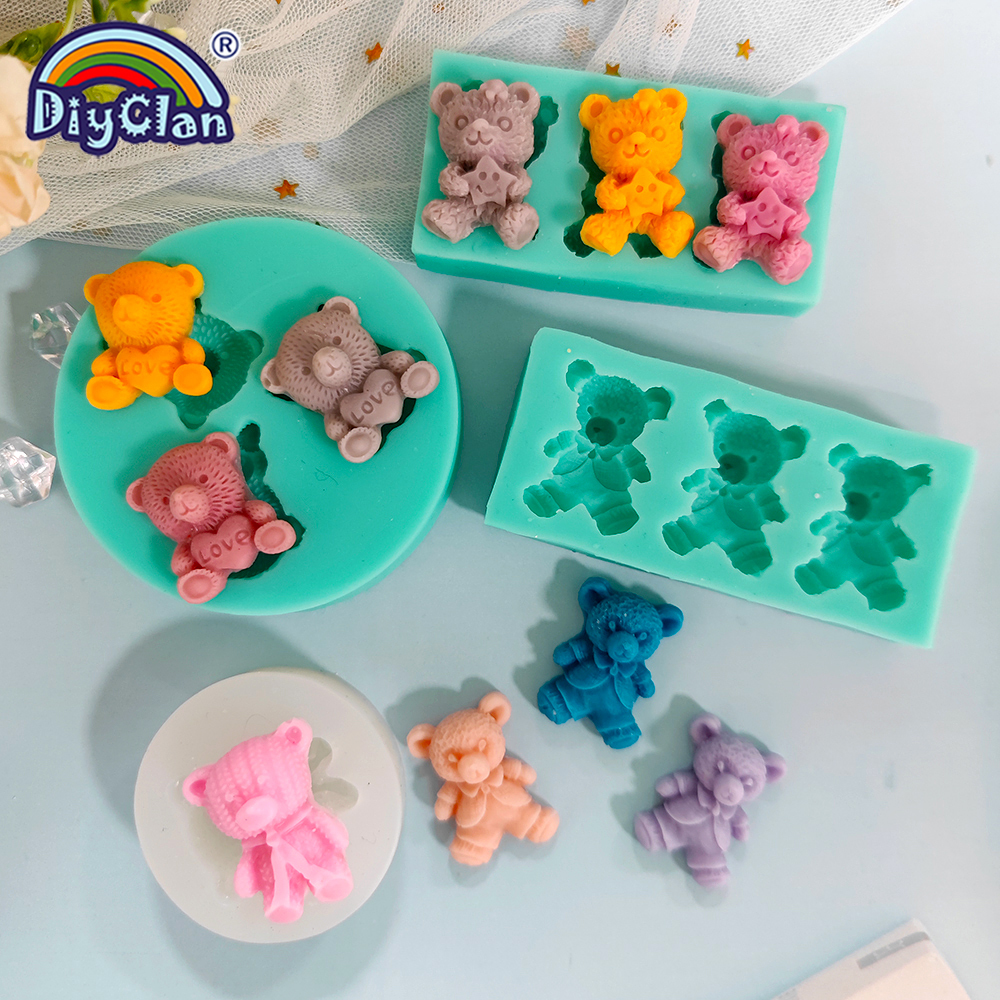 Cute Mini Bear Silicone Mold F - Kitchen Baking Decor ulasan dan harga