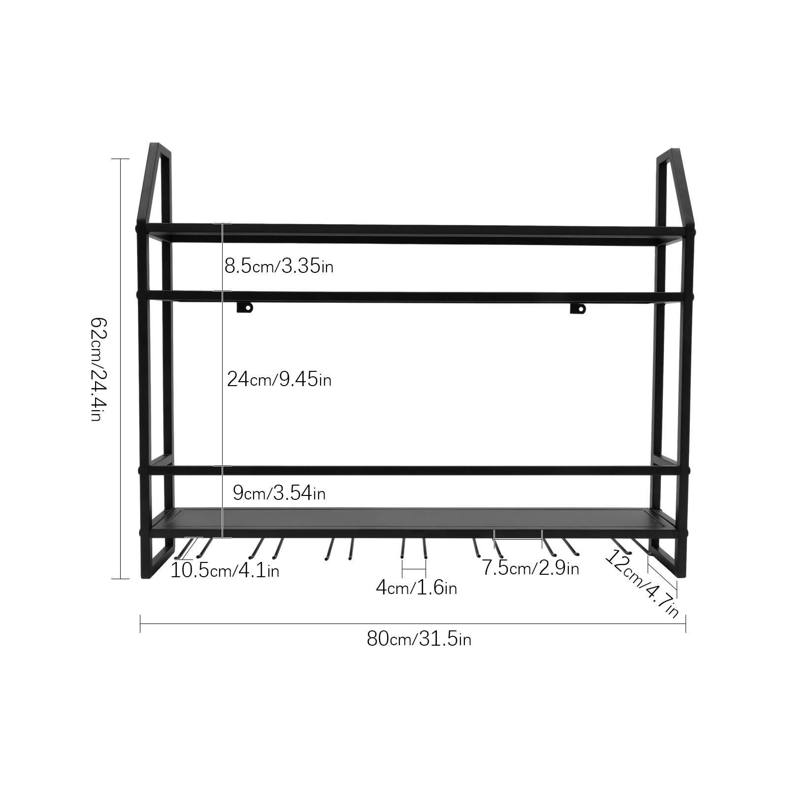 Double-layer Wine Rack Wall-Mo - Kitchen Zo ulasan dan harga