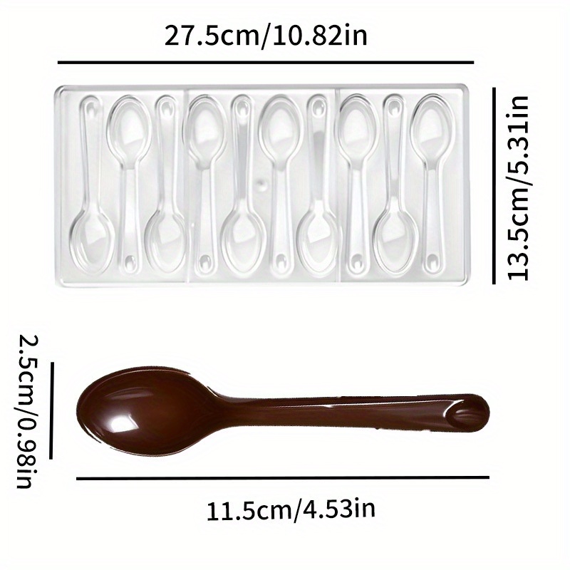 1PC Spoon Shaped Chocolate Mol - Kitchen Baking Decor ulasan dan harga