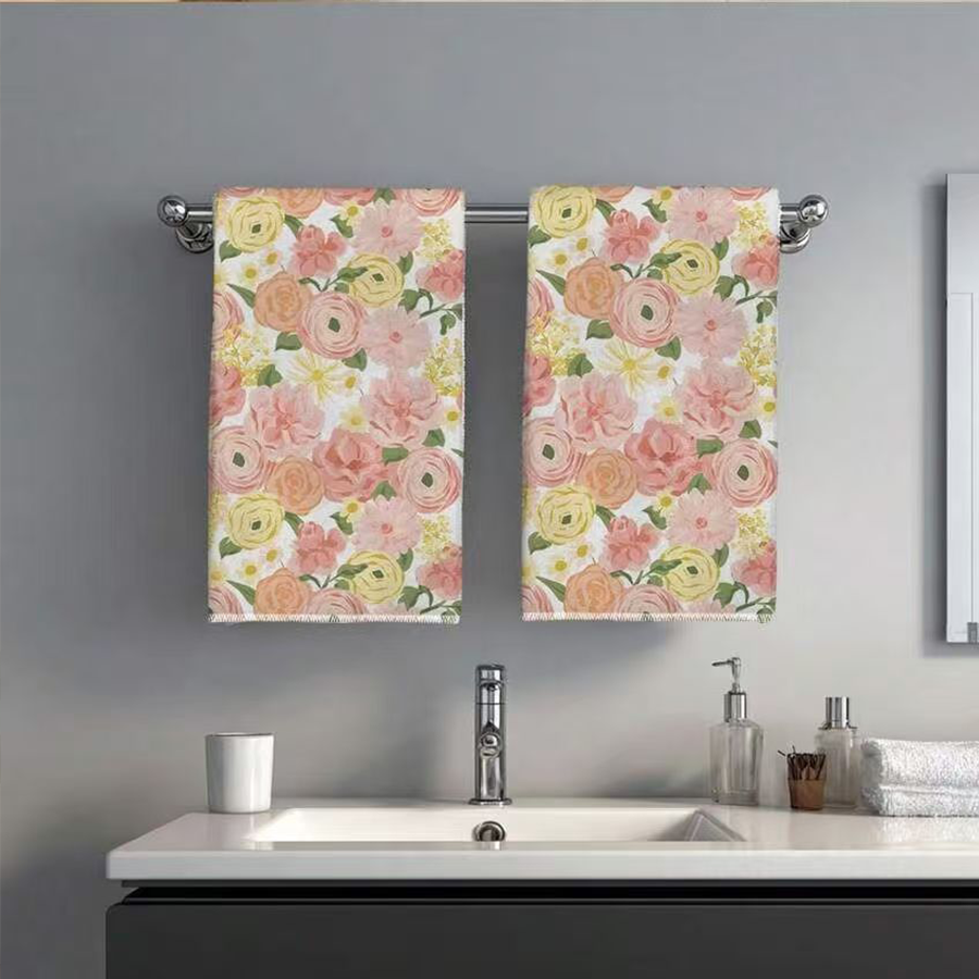 2Pcs, Cream-Colored Floral Kit - Kitchen Baking Necessities ulasan dan harga