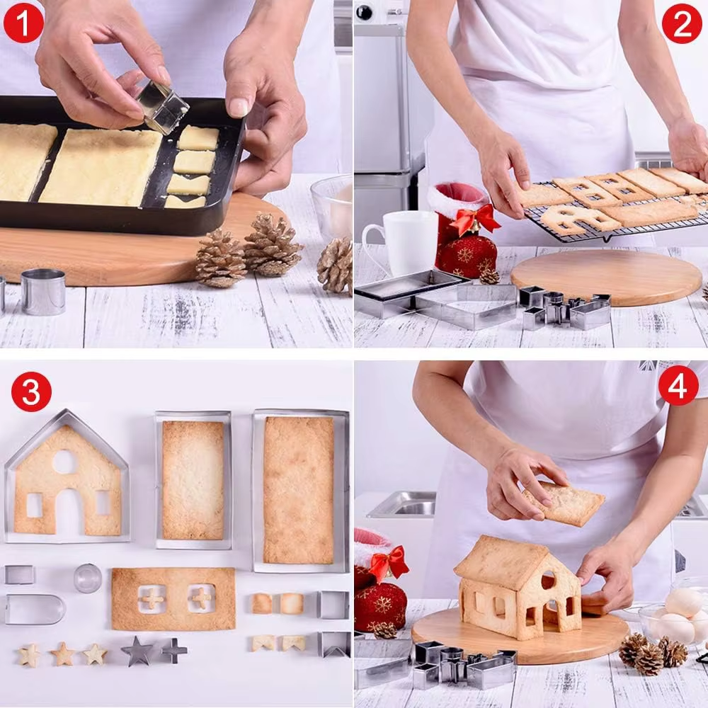 10Pcs Gingerbread House Cookie - Kitchen And Baking Equipment ulasan dan harga