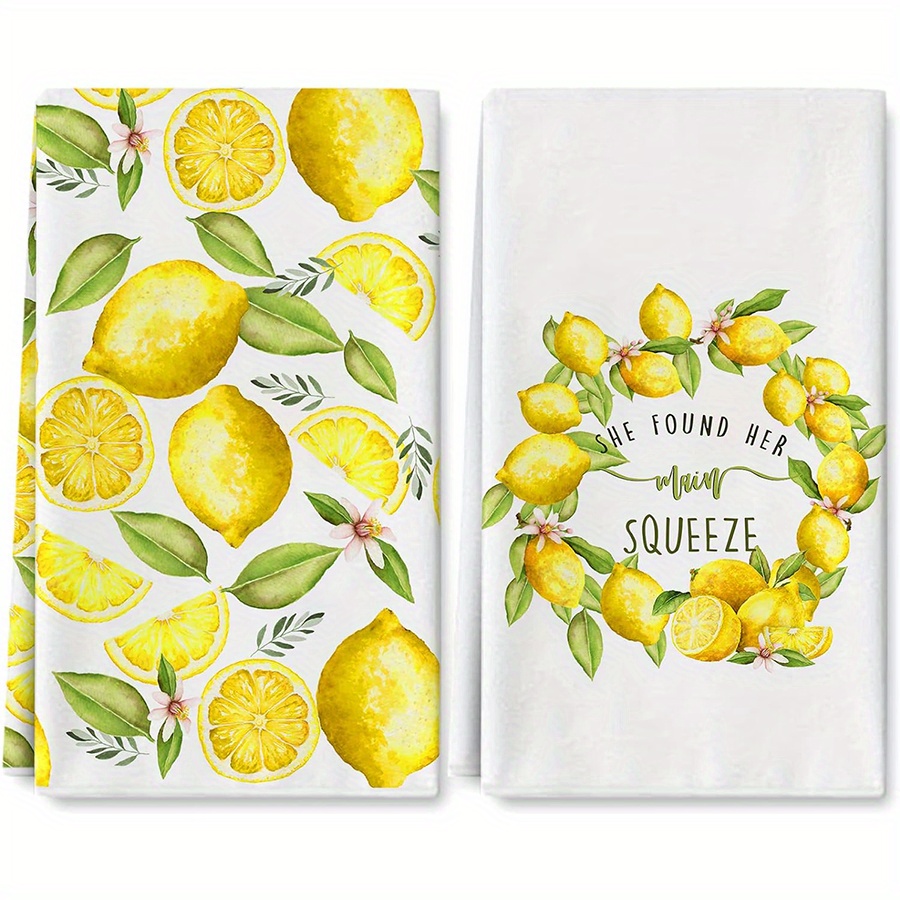 2Pcs, Lemon Wreath Kitchen Tow - Kitchen Baking Necessities ulasan dan harga
