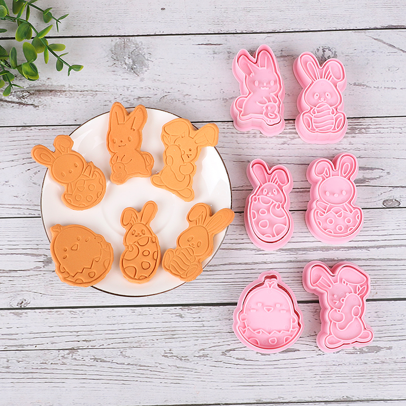 6pcs/Set Easter Bunny Cookie C - Kitchen Baking Decor ulasan dan harga