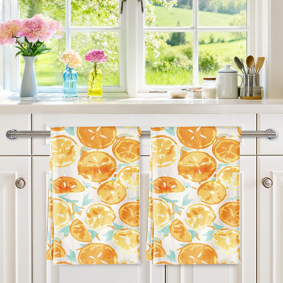 2Pcs, Watercolor Citrus Orange - Kitchen Baking Necessities ulasan dan harga