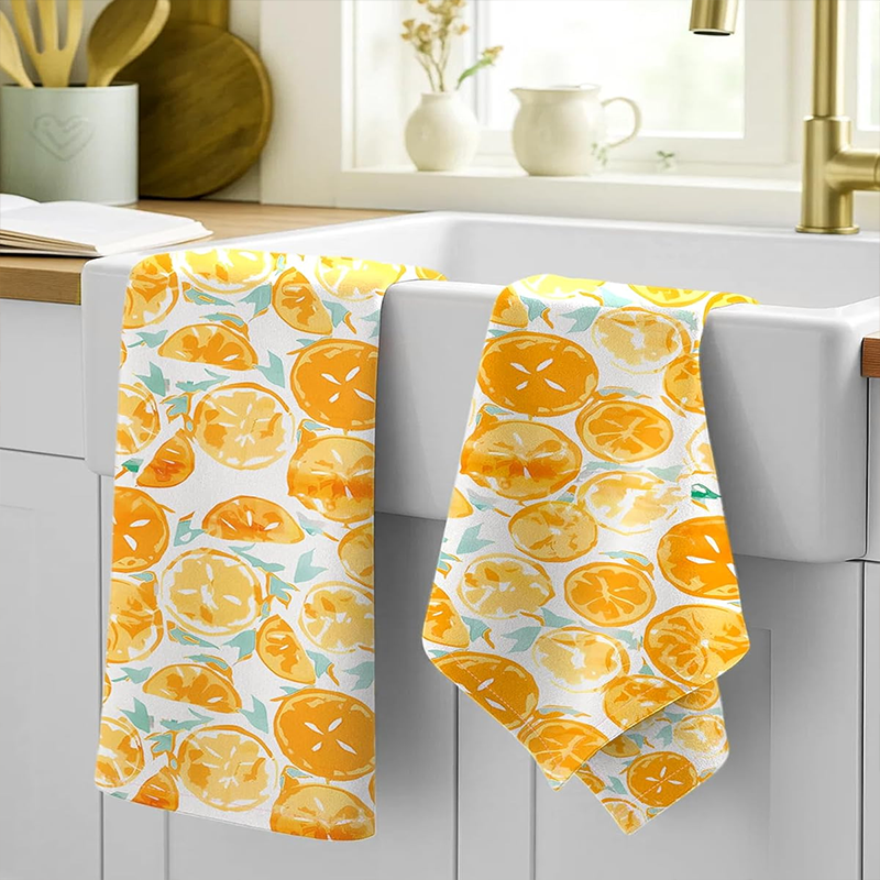 2Pcs, Watercolor Citrus Orange - Kitchen Baking Necessities ulasan dan harga
