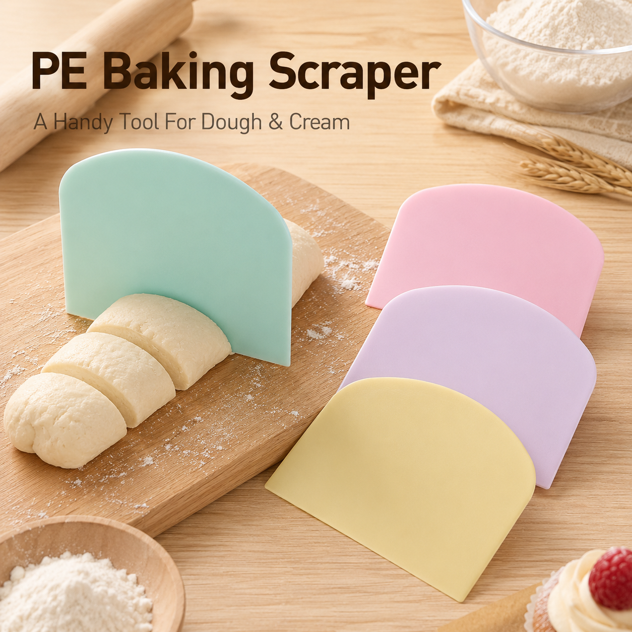 Flexible PE Dough Scraper, Bak - Bench Scraper Dough ulasan dan harga