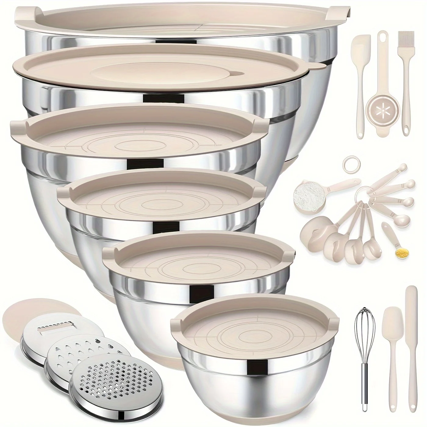 Set of Mixing Bowls Made of St - Kitchen Baking Utensil ulasan dan harga