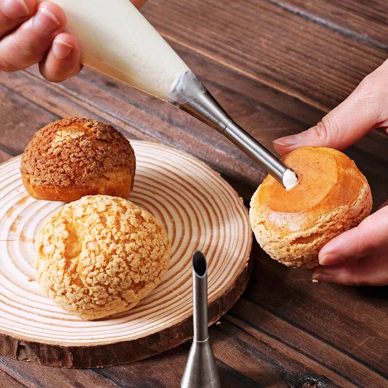 1PC Stainless Steel Puff Mouth - Kitchen And Baking Equipment ulasan dan harga