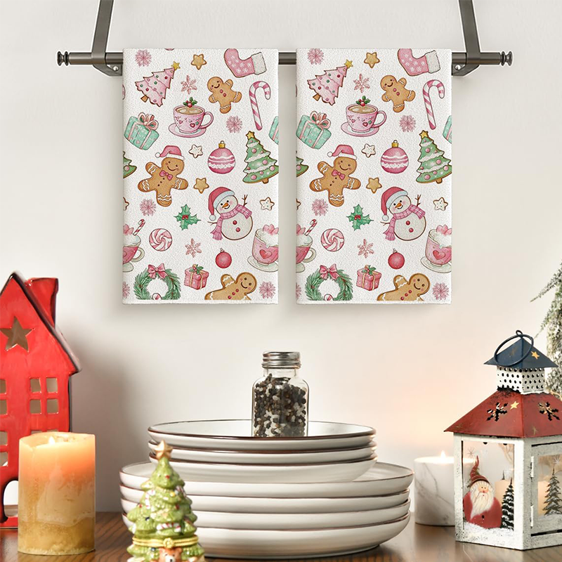 2Pcs, Pink Snowman Christmas T - Kitchen Baking Necessities ulasan dan harga