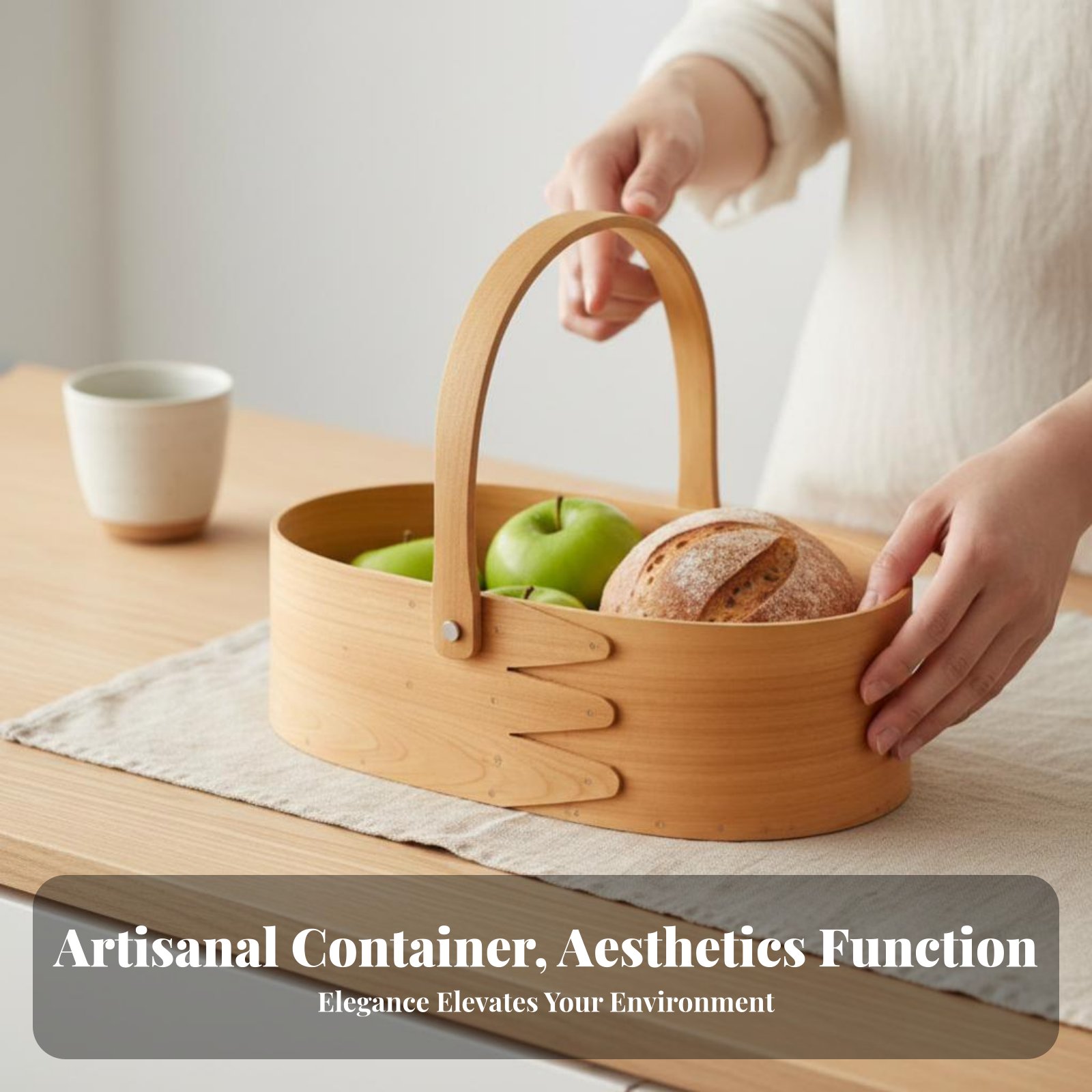 Handled Wood Chip Container Ja - Kitchen And Baking Tools ulasan dan harga